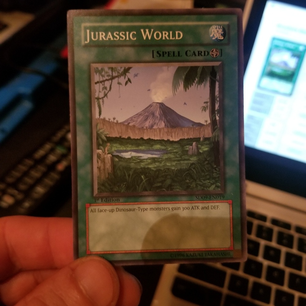 Jurassic world yugioh card
